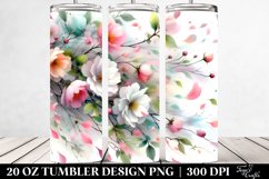 Tumbling with Spring Petals in the Wind | 20 Oz Tumbler Product Image 2
