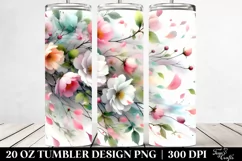 Tumbling with Spring Petals in the Wind | 20 Oz Tumbler Product Image 2