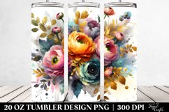 Colorful Abstract Bouquet | 20 Oz Tumbler Product Image 2