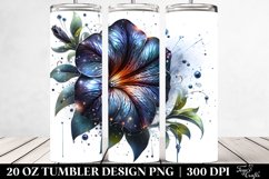 20 Oz Tumbler Sublimation | Petunia Watercolor Splash Product Image 2