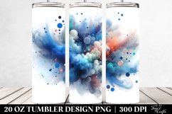 Colorful Blue Watercolor Particles | 20 Oz Tumbler Product Image 2