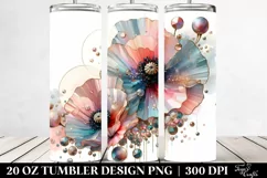Pastel Shiny Poppy Retro Frame | 20 oz Tumbler Product Image 2