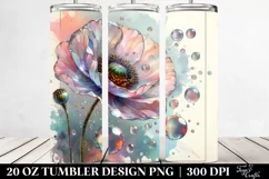 Pastel Shiny Poppy Retro Frame | 20 oz Tumbler Product Image 2