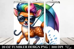 Playful Baby Deer with Cool Haircut, Transparent PNG Product Image 2