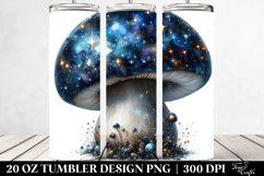 detailed Shiny Mushroom Watercolor Splash 20 oz Tumbler Product Image 2