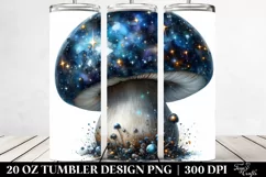 detailed Shiny Mushroom Watercolor Splash 20 oz Tumbler Product Image 2