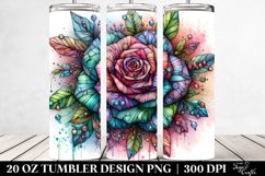 Detailed Pastel Wooden Rose Tumbler 20 oz Product Image 2