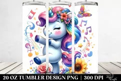 Funny Cute Unicorn Drawing | 20 oz Tumbler Product Image 2
