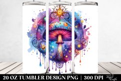 Magical Celestial Mushroom Clipart, Transparent 20 Oz Product Image 2