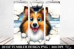 Cute Crazy Looking Furr Collie | 20 Oz Tumbler Product Image 2