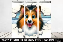 Cute Crazy Looking Furr Collie | 20 Oz Tumbler Product Image 2