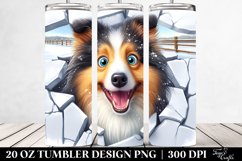 Cute Crazy Looking Furr Collie | 20 Oz Tumbler Product Image 2