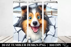 Cute Crazy Looking Furr Collie | 20 Oz Tumbler Product Image 2