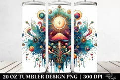 Magical Celestial Mushroom Clipart 20 Oz Tumbler Product Image 2