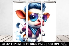 Playful Baby Cow with Cool Haircut, PNG Product Image 2
