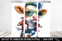 Playful Baby Cow with Cool Haircut, High-Res PNG Product Image 2