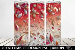 Colorful Glittery Red | 20 Oz Tumbler Product Image 2