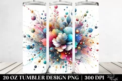 Colorful Watercolor Splash | 20 Oz Tumbler Product Image 2