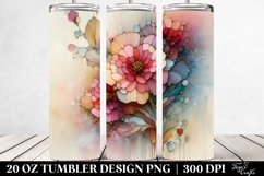 abstract Pastel Wooden Stained Carnation Watercolor Splash Product Image 2