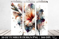 20 Oz Tumbler Sublimation | Abstract Gladiolus with Product Image 2