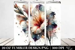 20 Oz Tumbler Sublimation | Abstract Gladiolus with Product Image 2
