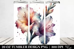 20 Oz Tumbler Sublimation | Abstract Gladiolus with Product Image 2