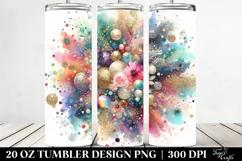 Colorful Glittery Splash | 20 Oz Tumbler Product Image 2