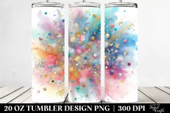 Colorful Glittery Splash | 20 Oz Tumbler Product Image 2