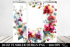 Colorful Floral Frame | 20 oz Tumbler Product Image 2