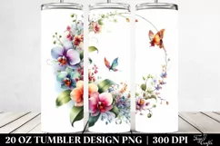 Colorful Floral Frame | 20 oz Tumbler Product Image 2