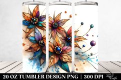 Abstract Wooden Stained Lobelia | 20 Oz Tumbler Product Image 2
