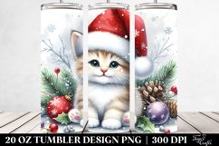 Santa Baby Cat Tumbler | 20 oz Tumbler Product Image 2
