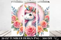 Baby Unicorn Rose | 20 oz Tumbler Product Image 2