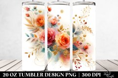 Orange Roses Tumbler | 20 oz Tumbler Product Image 2