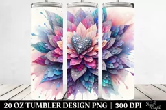 Abstract Vibrant Chrysanthemum Tumbler 20 oz Product Image 2