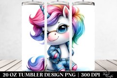 Vibrant Baby Unicorn Posing | 20 oz Tumbler Product Image 2