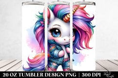 Vibrant Baby Unicorn Posing | 20 oz Tumbler Product Image 2