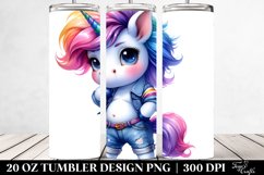 Vibrant Baby Unicorn Posing | 20 oz Tumbler Product Image 2
