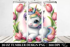 Pastel Unicorn Tulip | 20 oz Tumbler Product Image 2