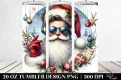 Cute Santa Watercolor Character PNG Product Image 2