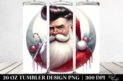 Santa with Cool Haircut, Christmass PNG Product Image 2