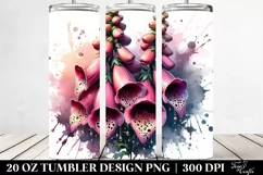 20 Oz Tumbler Sublimation | Glossy Foxglove with Metallic Product Image 2
