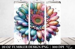 Detailed Shiny Gerbera Tumbler 20 oz Product Image 2