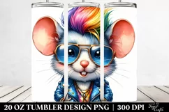 Cool Cute Baby Mouse with Vibrant Watercolor Design | 20 oz Product Image 2