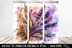 Abstract Wooden Stained Lavender | 20 Oz Tumbler Product Image 2