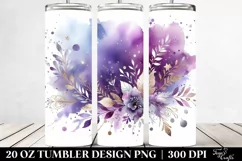 Colorful Purple Watercolor Background | 20 Oz Tumbler Product Image 2