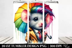 Agressive Baby Mouse with Umbrella, Transparent PNG Product Image 2