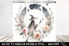 Simple Washed Watercolor Witch 20 Oz Tumbler Product Image 2