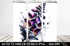 20 Oz Tumbler Sublimation | Glossy Foxglove with Metallic Product Image 2