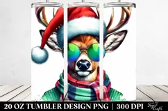 Whimsical Deer Portrait with Vibrant Colors | 20 oz Tumbler Product Image 2